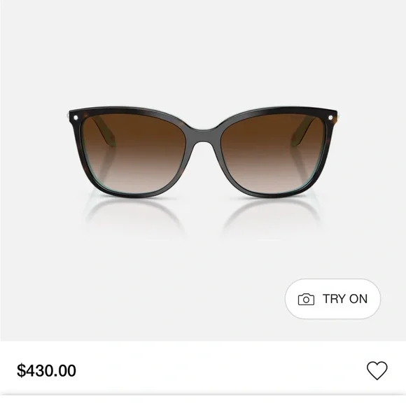 Tiffany & Co. Havana Brown Gradient Sunglasses with Tiffany Blue Accents! New 😎 - Picture 3 of 16